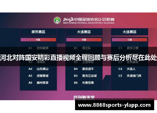 河北对阵国安精彩直播视频全程回顾与赛后分析尽在此处